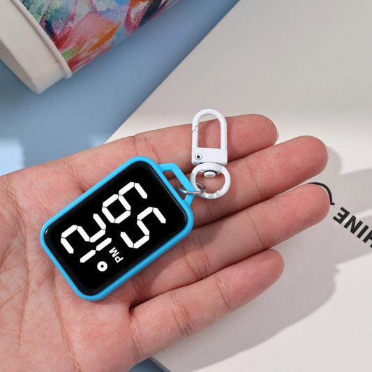 Mini LED Digital Keychain Clock