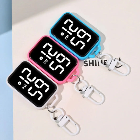 Mini LED Digital Keychain Clock