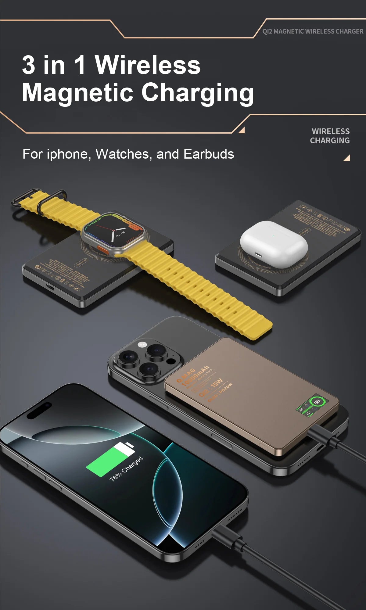 Magnetic Wireless Power Bank