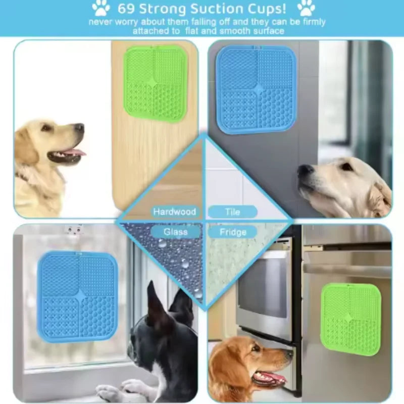 Silicone Pet Lick Mat with Suction Cups
