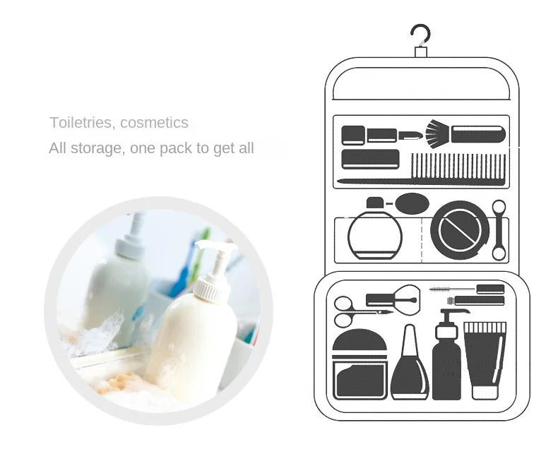 Waterproof Travel Organizer Bag for Toiletries & Cosmetics