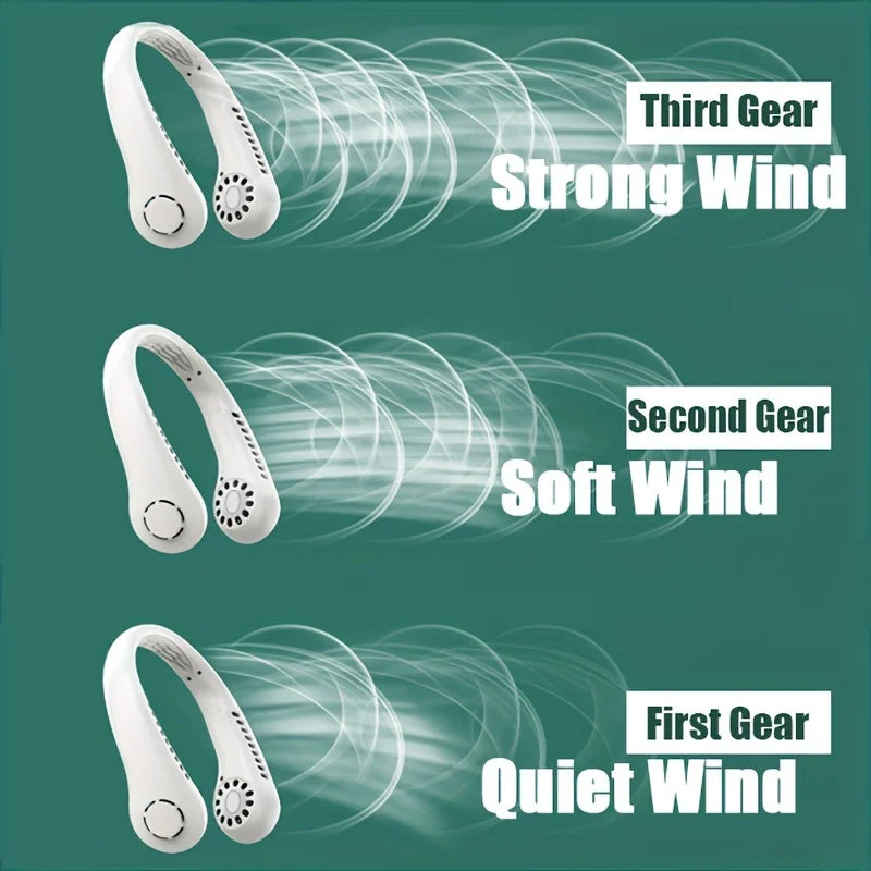 Rechargeable Wearable Neck Fan
