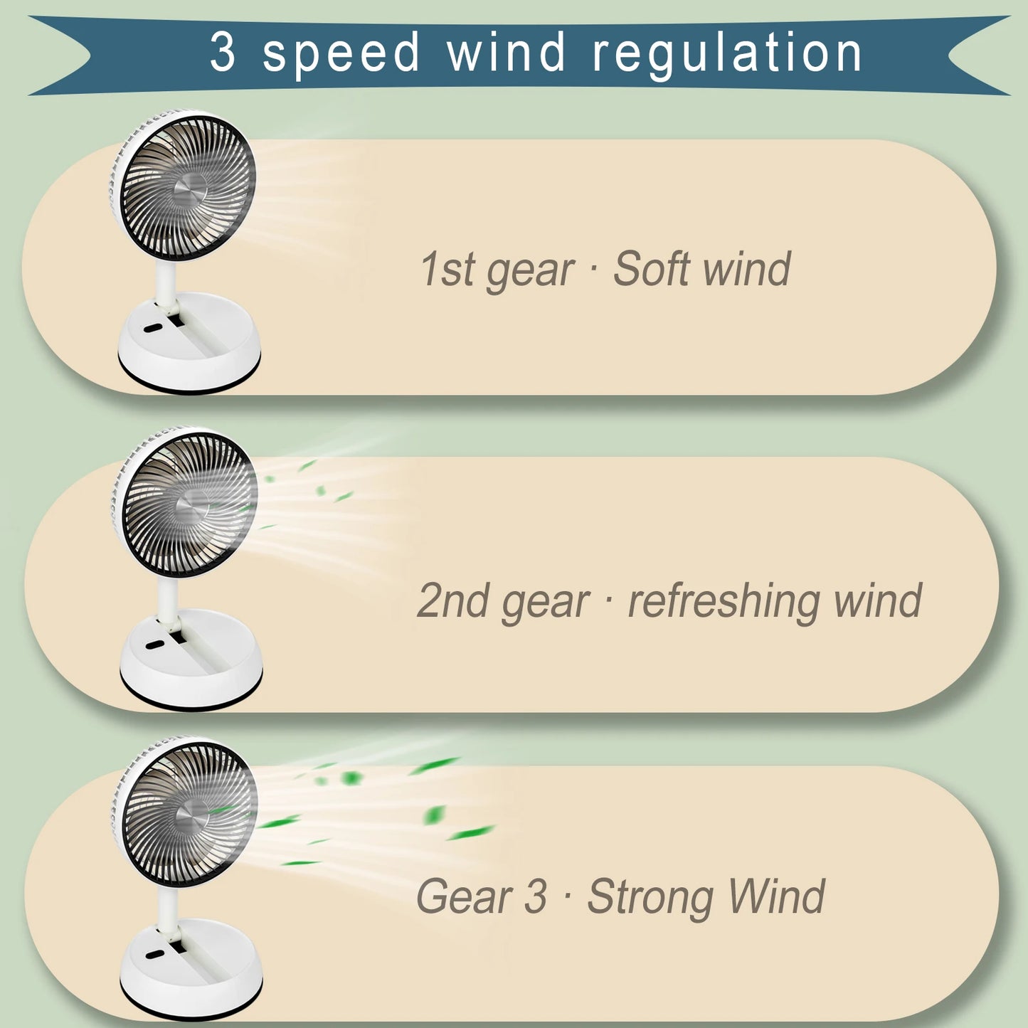 Rechargeable Telescoping Fan with Remote