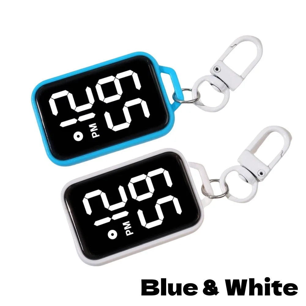 Mini LED Digital Keychain Clock