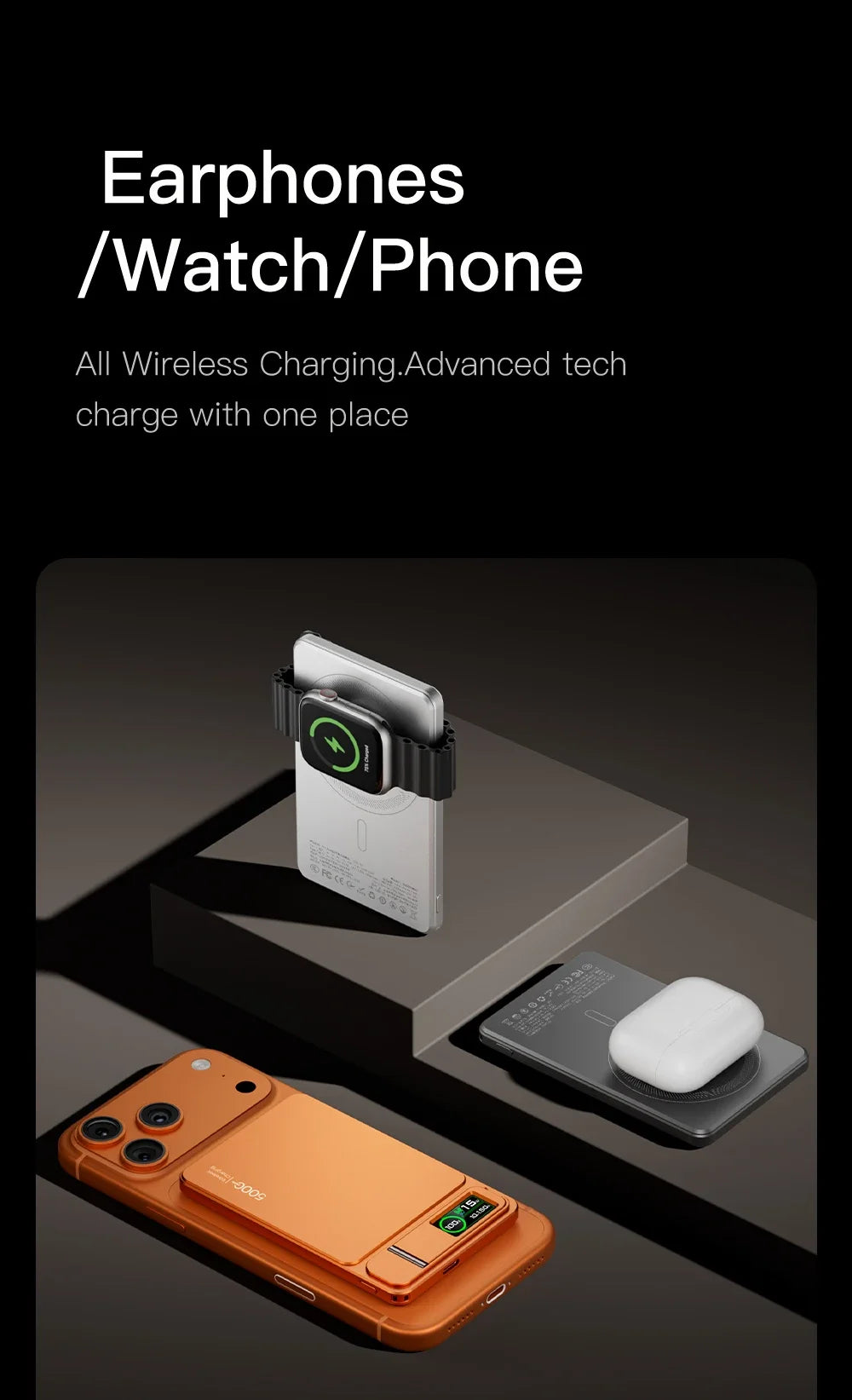 Magnetic Power Bank with Watch Charging