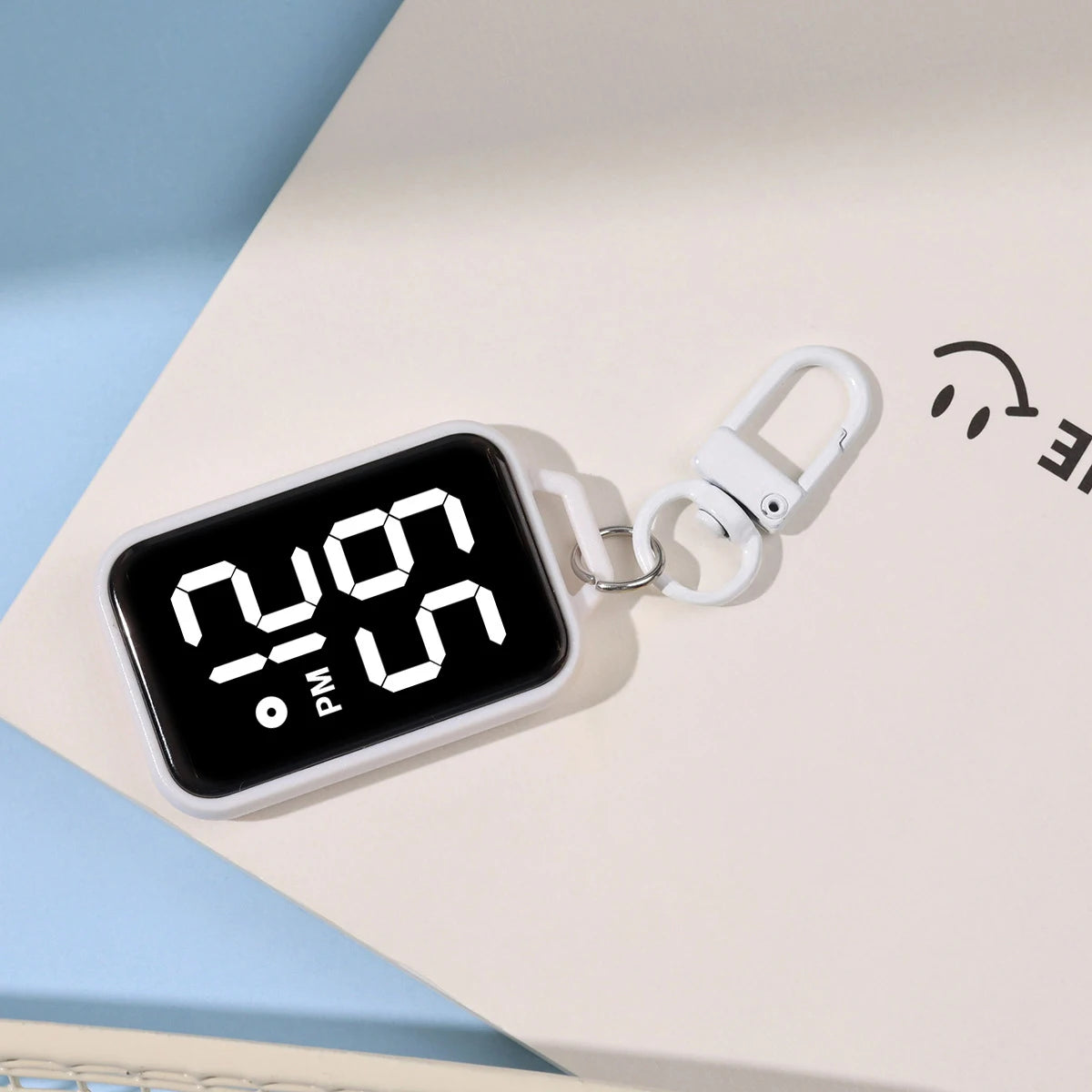 Mini LED Digital Keychain Clock