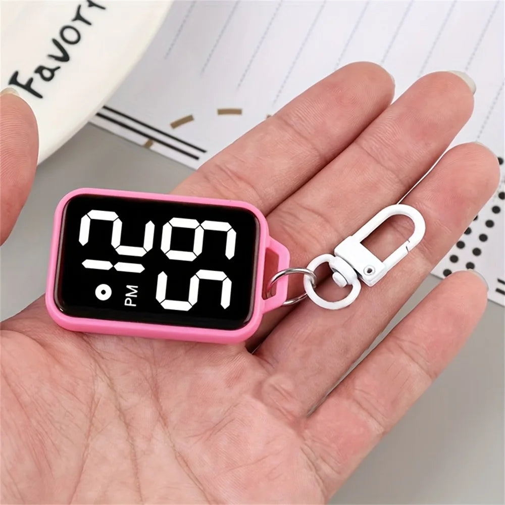 Mini LED Digital Keychain Clock