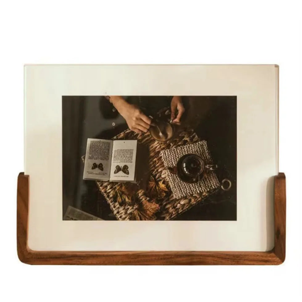 Walnut & Beech Wood Photo Frame