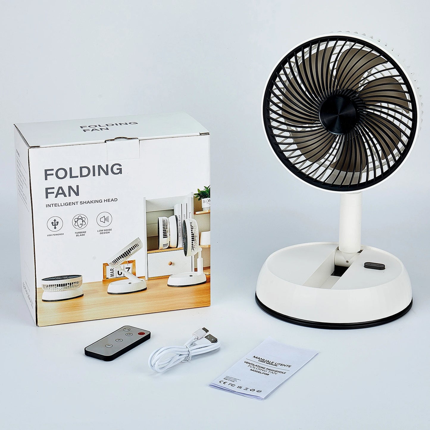 Rechargeable Telescoping Fan with Remote