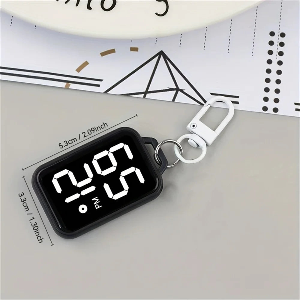 Mini LED Digital Keychain Clock