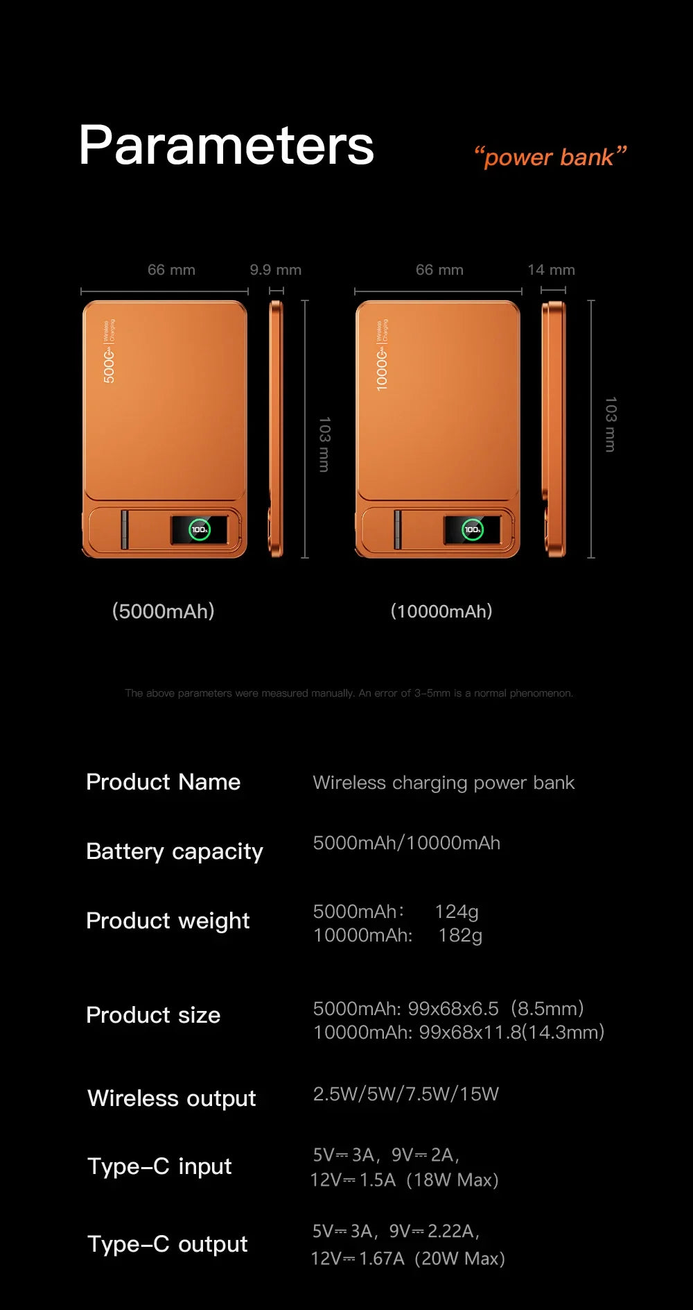Magnetic Power Bank with Watch Charging