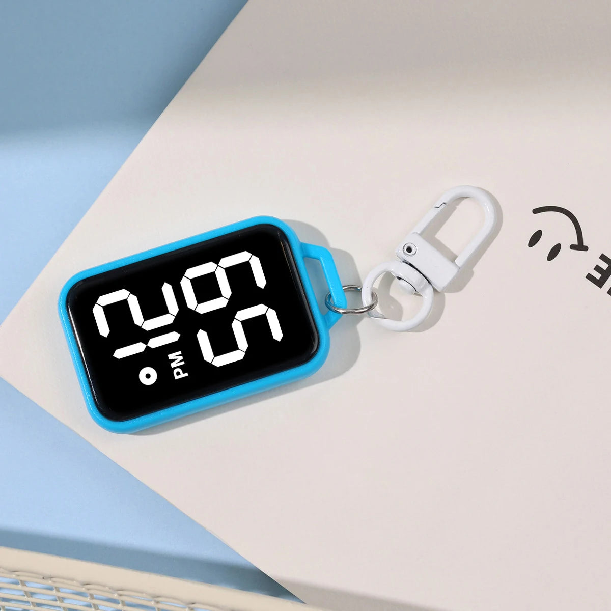 Mini LED Digital Keychain Clock
