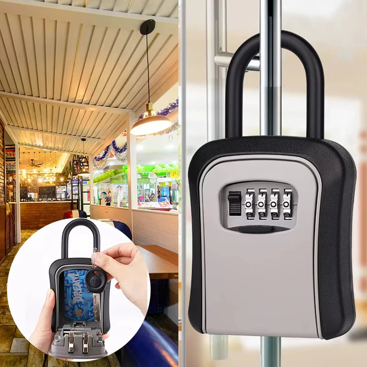 Wall-Mounted Combination Key Lock Box
