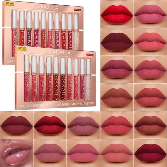 Matte Liquid Lipstick - 10pc/set - Waterproof - Long Lasting Non-transfer Liquid Lipstick