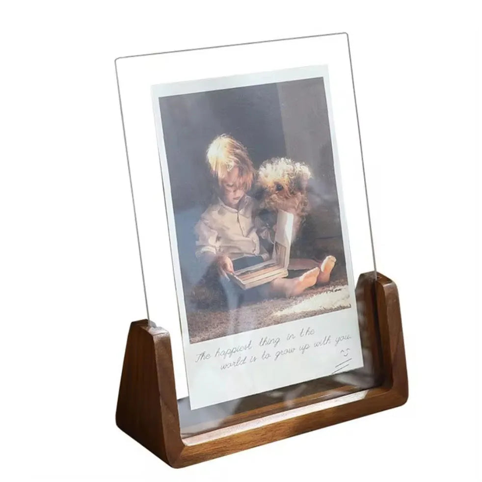Walnut & Beech Wood Photo Frame