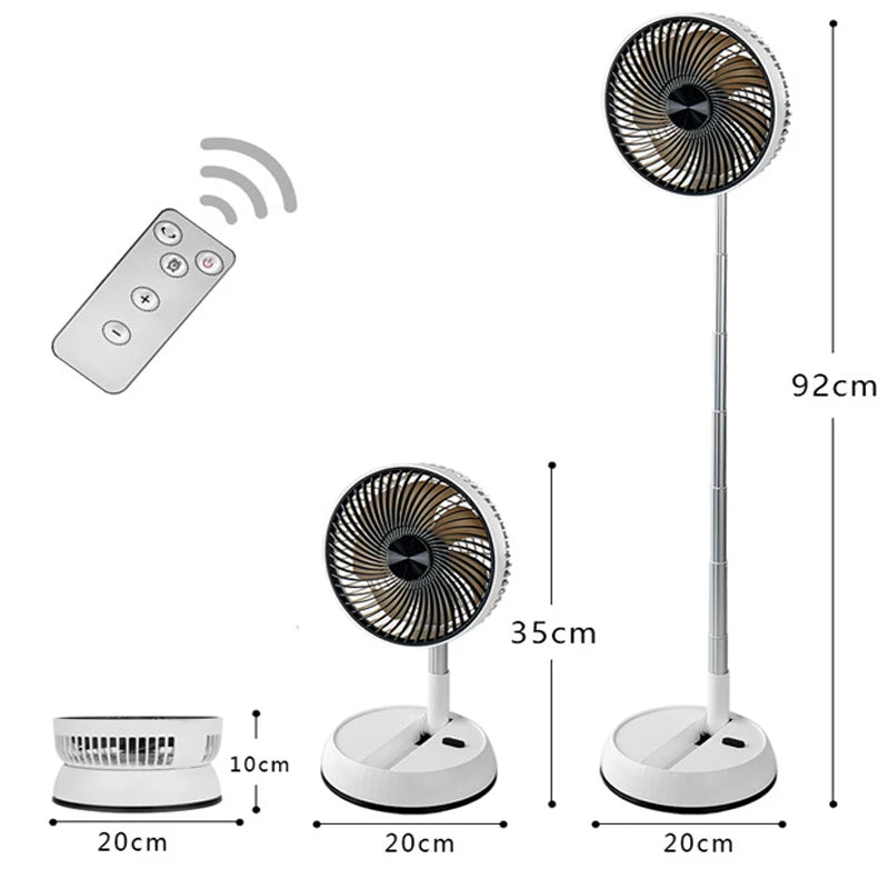 Rechargeable Telescoping Fan with Remote