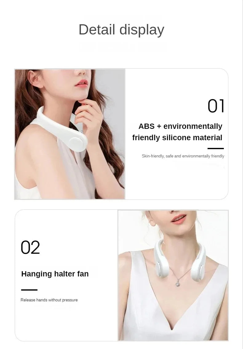 Rechargeable Wearable Neck Fan
