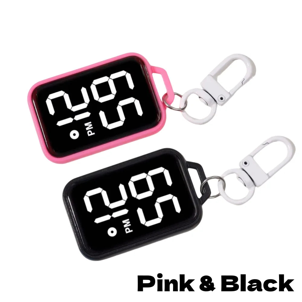 Mini LED Digital Keychain Clock