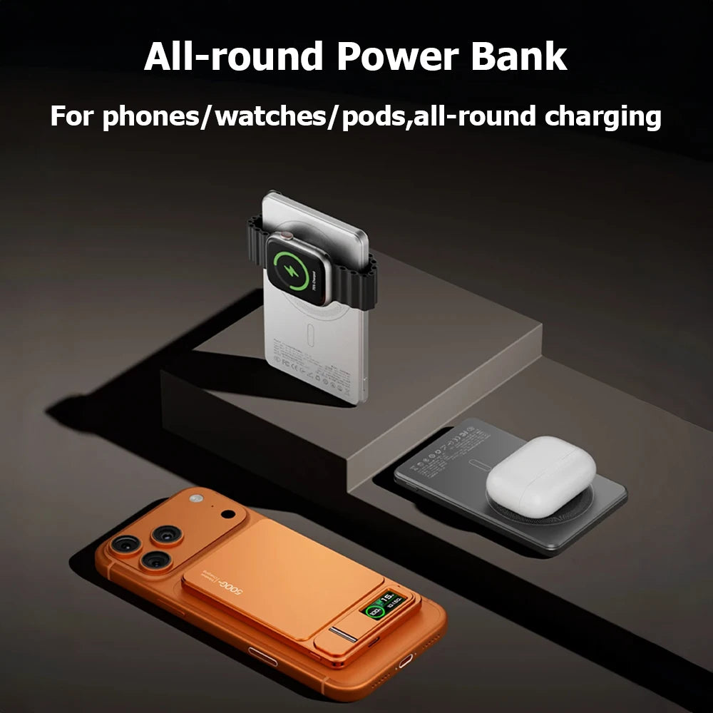 Magnetic Power Bank with Watch Charging