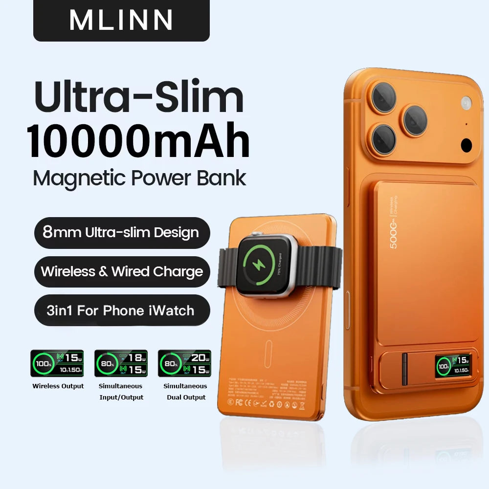 Magnetic Power Bank with Watch Charging