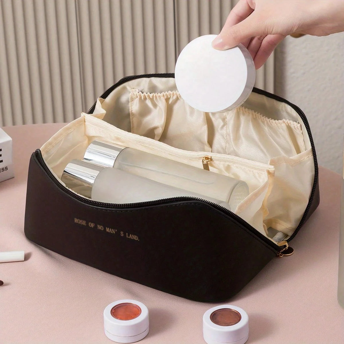 Travel Makeup Organizer Bag for Cosmetics, Makeup, Toiletries & Skincare