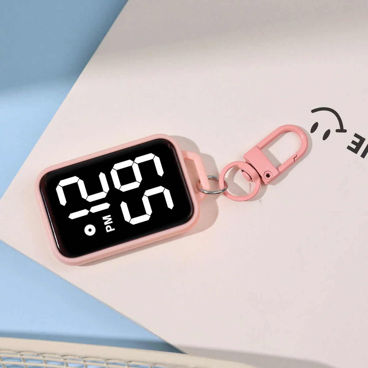 Mini LED Digital Keychain Clock