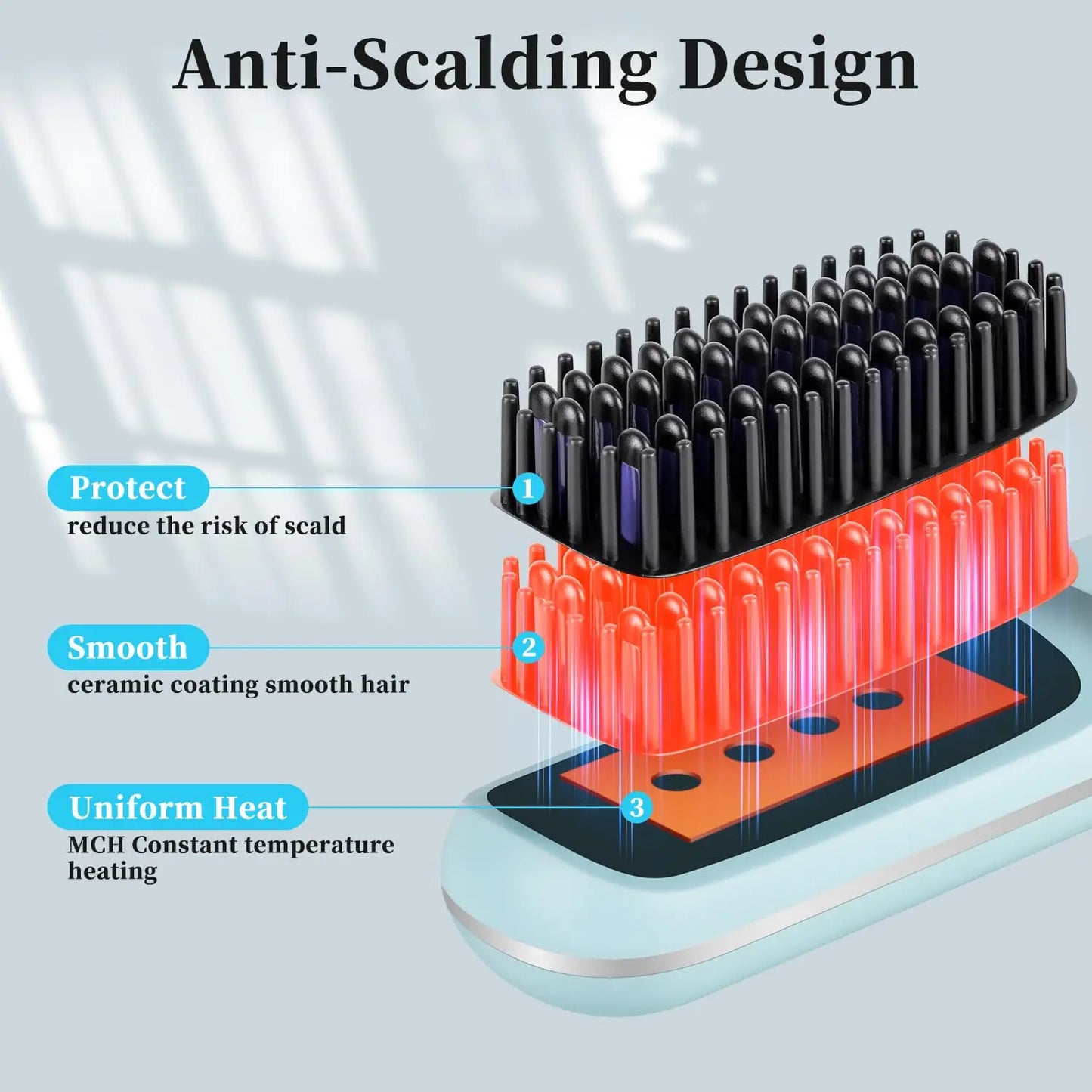 Cordless Hair Straightener Brush