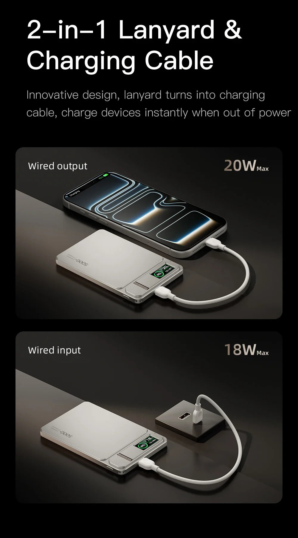 Magnetic Power Bank with Watch Charging