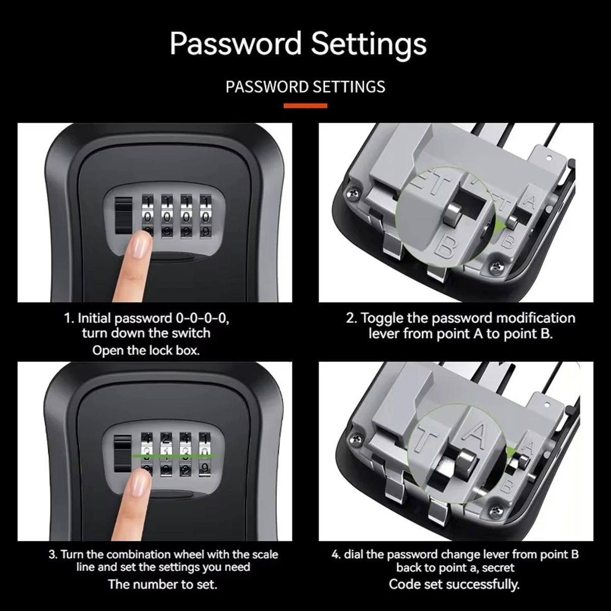 Wall-Mounted Combination Key Lock Box