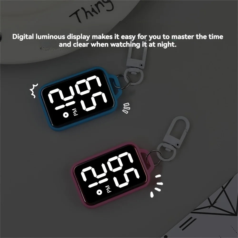 Mini LED Digital Keychain Clock